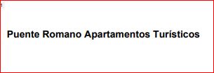 Nuevos apartamentos turísticos: 'Puente Romano'
