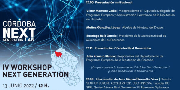El IV Workshop Córdoba Next Generation se centra en los fondos europeos para empresas