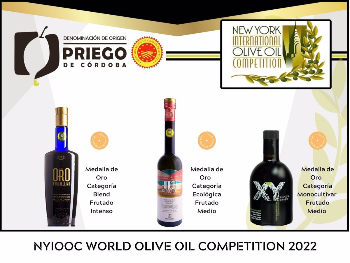 Premios para tres aceites de la DOP Priego de Córdoba en el Concurso Internacional de Nueva York
