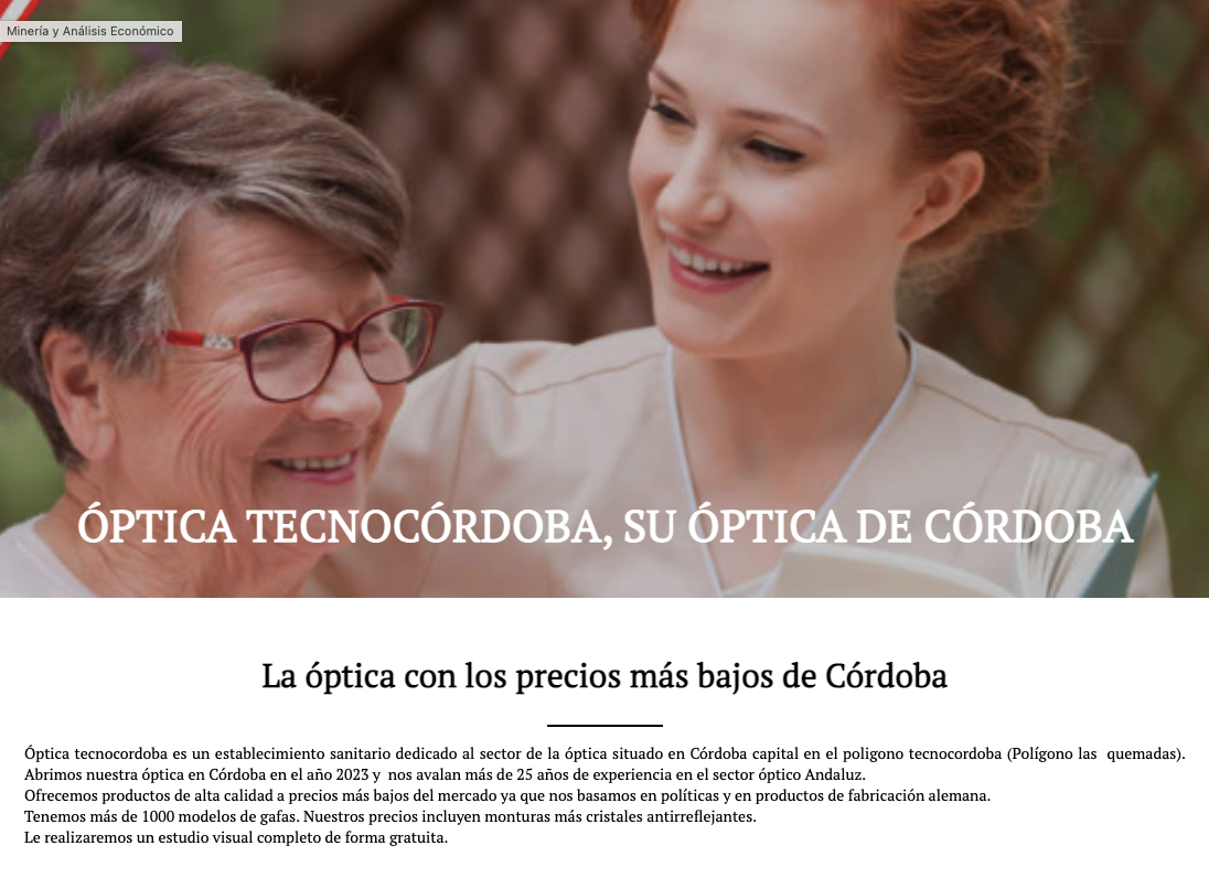 La nueva óptica Tecnocórdoba registra su marca