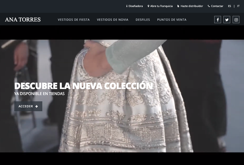 Ana Torres, diseñadora de moda, registra su marca