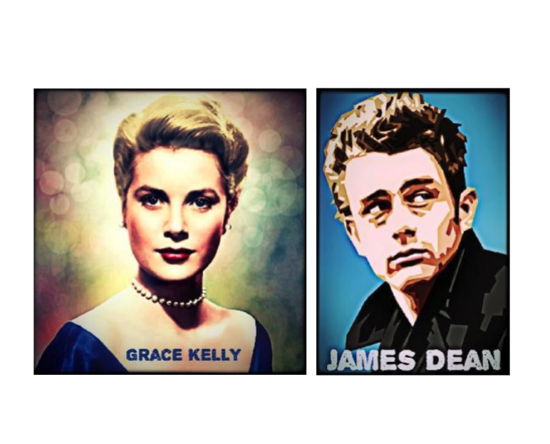 Solicitud de registro como marca de prendas de vestir, Grace Kelly y James Dean