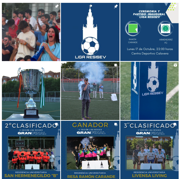 Liga Resisev, la liga de fútbol de residencias universitarias sevillanas, registra su marca