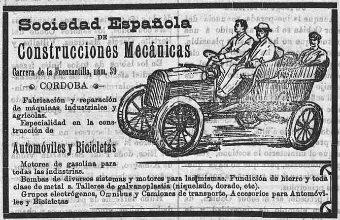 Córdoba y su fugaz sueño automovilístico: La Sociedad Española de Construcciones Mecánicas